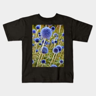 Blue Wild Thistles Kids T-Shirt